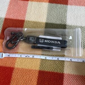 New never opened Black and Silver Honda Keychain